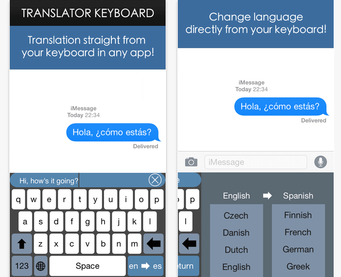 Интерфейс клавиатуры Translator Keyboard 