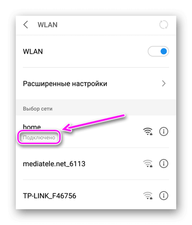 Подключенный Wi-Fi