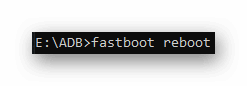 fastboot reboot