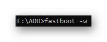 fastboot -w