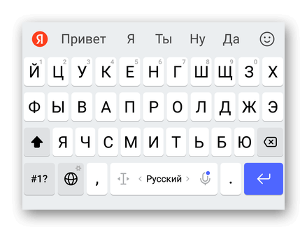 Интерфейс Яндекс Клавиатуры