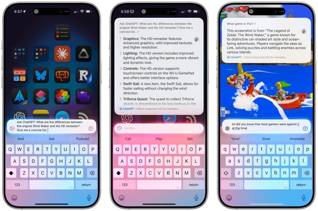 Siri и ChatGPT IOS 18.2