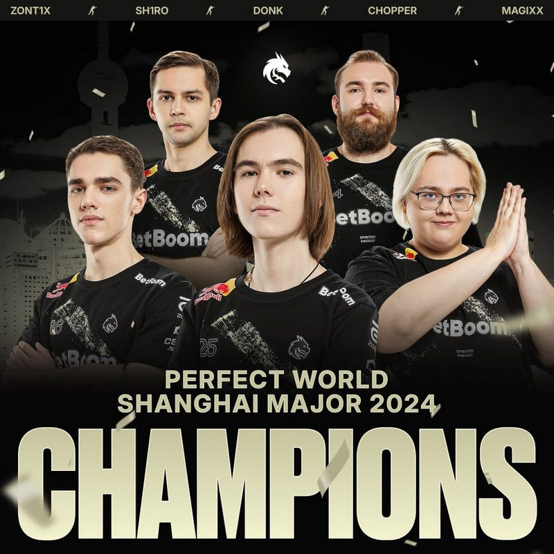 Team Spirit завоевала титул чемпиона на Perfect World Shanghai Major 2024