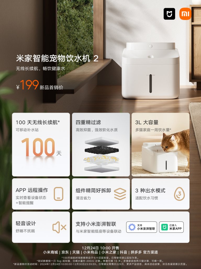 Умная поилка Mijia Smart Pet Drinking Fountain 2