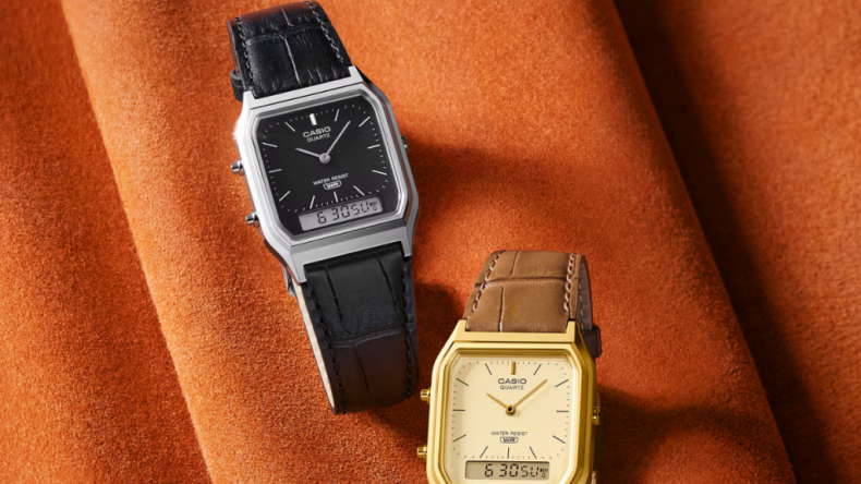Casio выпускает в США две модели доступных по цене аналогово-цифровых часов в винтажном стиле