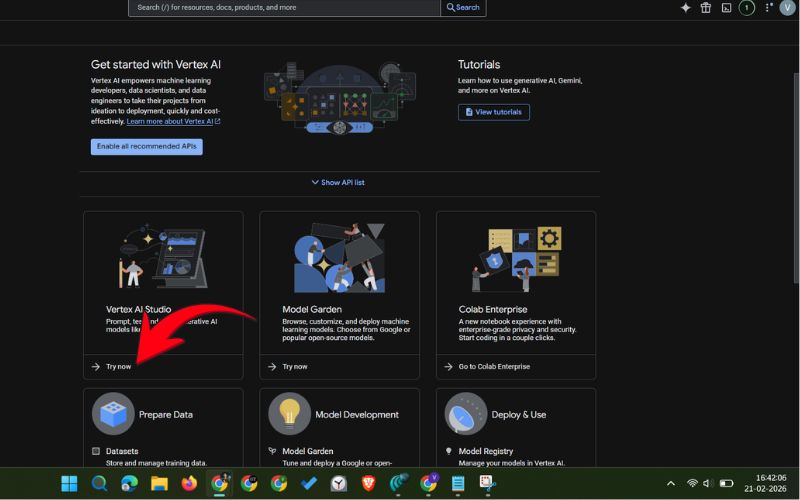 Accessing Vertex AI Studio API on Google Cloud