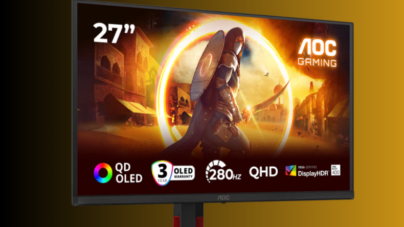 AOC выпускает новый 27-дюймовый игровой монитор QD-OLED с частотой обновления 280 Гц и откликом 0,03 мс