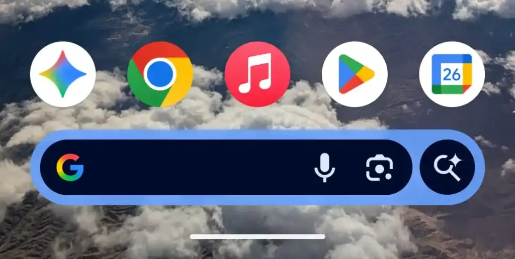 Android 17 Beta 2 search bar