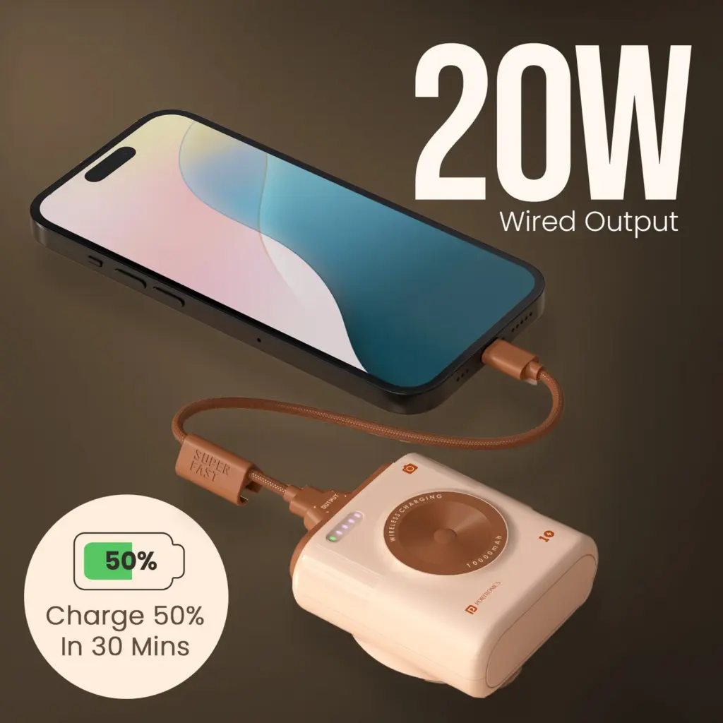 Portronics Moji 10 magnetic power bank