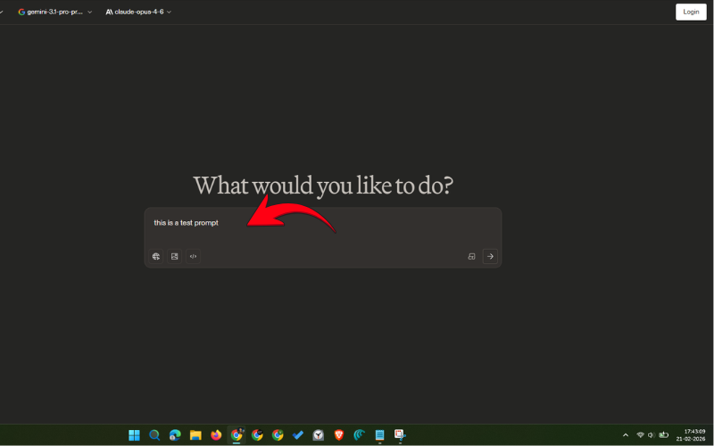 using the LLM on Arena AI