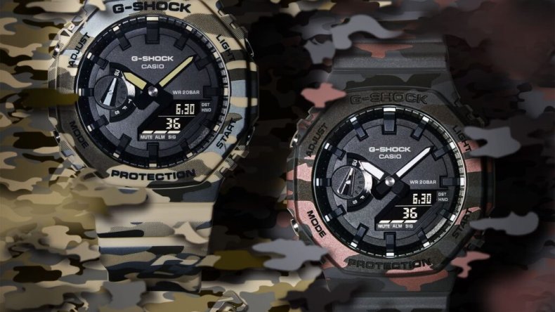 Новые камуфляжные часы Casio G-Shock 2100 поставляются с карбоновым сердечником и водонепроницаемостью 200 метров