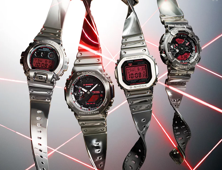 New Metal Casio G-Shocks with Red Displays