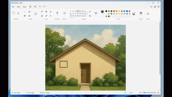 Paint freeform rotate in action