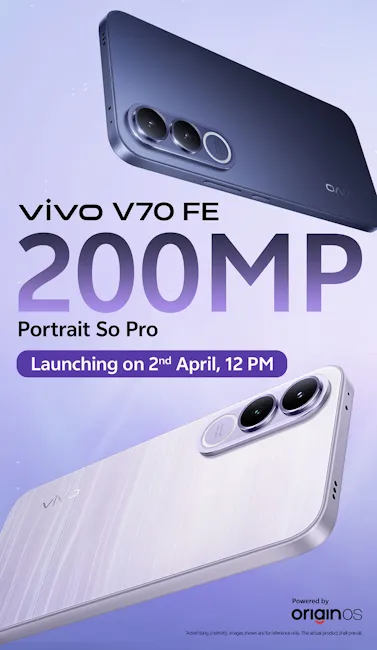 Vivo V70 FE India launch date poster