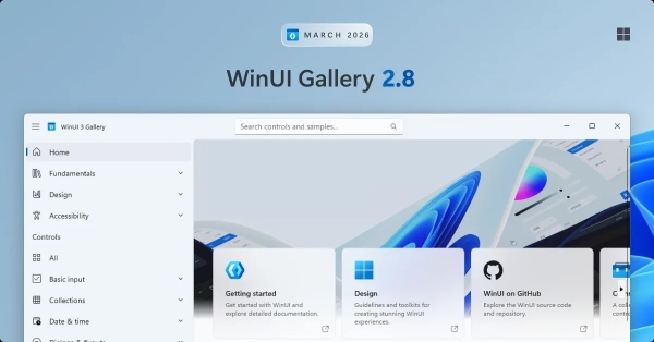 WinUI Gallery update to version 2.8