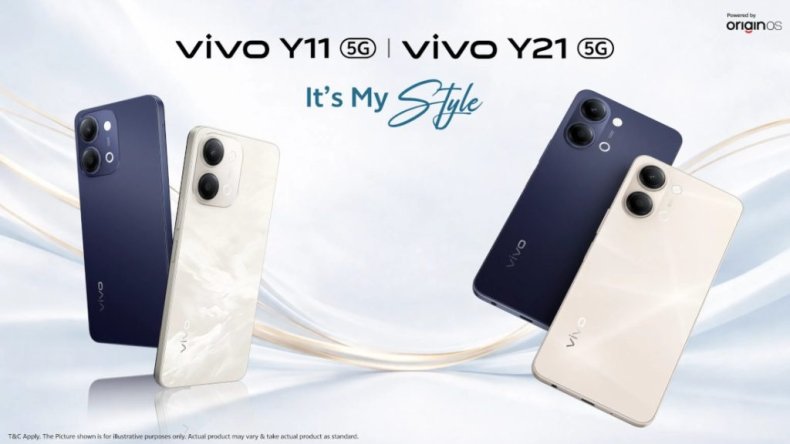Выпущены модели Vivo Y21 5G и Y11 5G: аккумулятор емкостью 6500 мАч, быстрая зарядка мощностью 44 Вт и экран с частотой 120 Гц