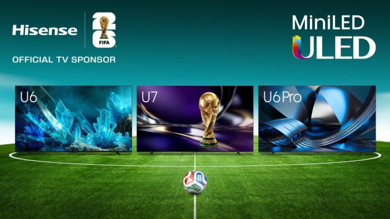 Телевизоры Hisense 2026 ULED MiniLED поставляются с частотой обновления 165 Гц и звуком Dolby Atmos