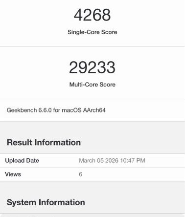 Apple M5 Max превосходит предыдущий 32-ядерный чип Apple в новом тестовом списке