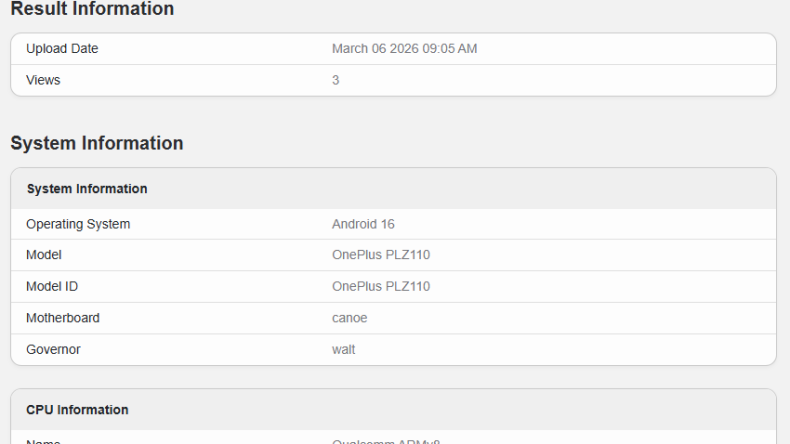 Появился список OnePlus 15T на Geekbench, запуск неизбежен