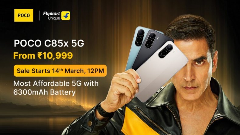 POCO C85x 5G представлен в Индии с технологией HyperOS, дисплеем с частотой 120 Гц и аккумулятором емкостью 6300 мАч