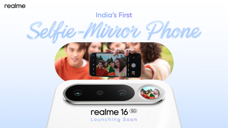 В Индии скоро появится Realme 16 с дизайном телефона-зеркала для селфи