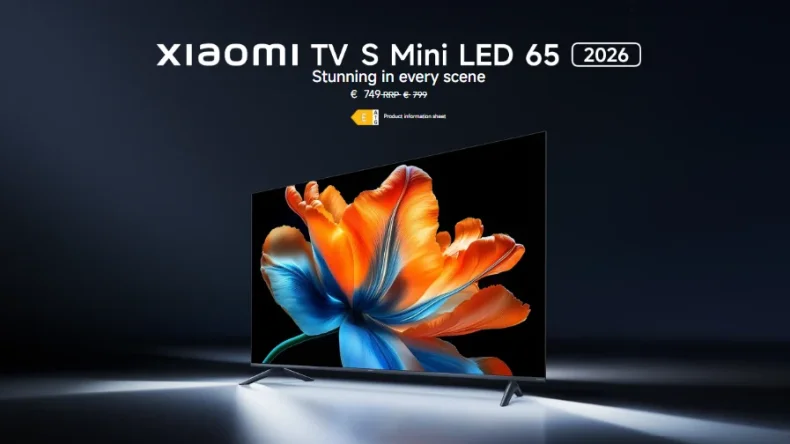 В Европе стартует линейка телевизоров Xiaomi Mini LED 2026 года с разрешением 4K, яркостью 1200 нит и частотой обновления до 144 Гц