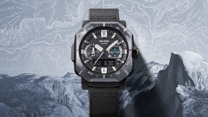 Дизайн Casio Pro Trek выполнен в стиле Yosemite с толстым стальным безелем и устойчивостью к холоду при температуре до -10°C