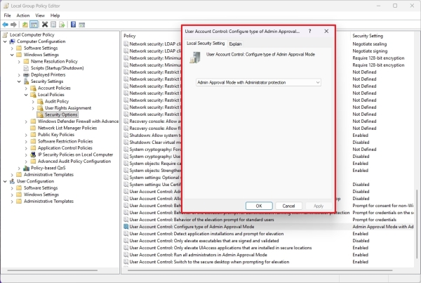 Group Policy Administrator Protection policy