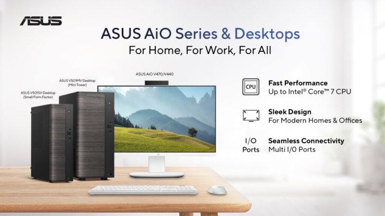 Настольные компьютеры Asus V501 и AiO V400 отличаются компактным дизайном и производительностью Intel
