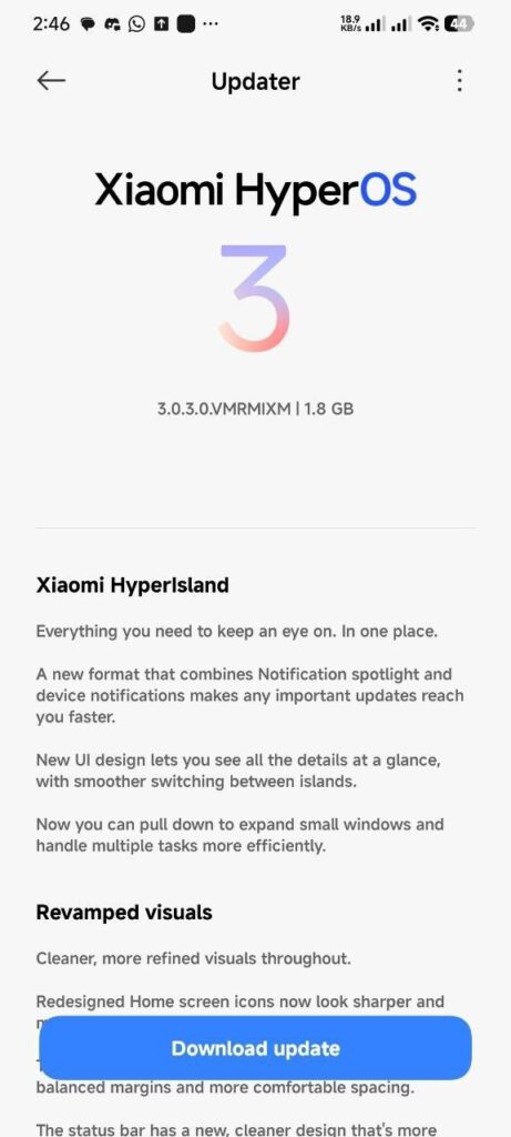 POCO F5 HyperOS 3 update