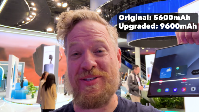 Модифицированный Galaxy tri-fold получил увеличенную батарею до колоссальных 9600 мАч