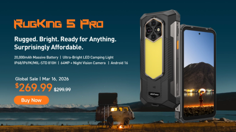 Последний шанс! Стартовое предложение Ulefone RugKing 5 Pro заканчивается сегодня – Цена 269 долларов