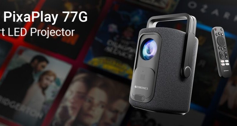Дебютирует проектор Zebronics ZEB-PixaPlay 77G с поддержкой Full HD, 4K и Google TV