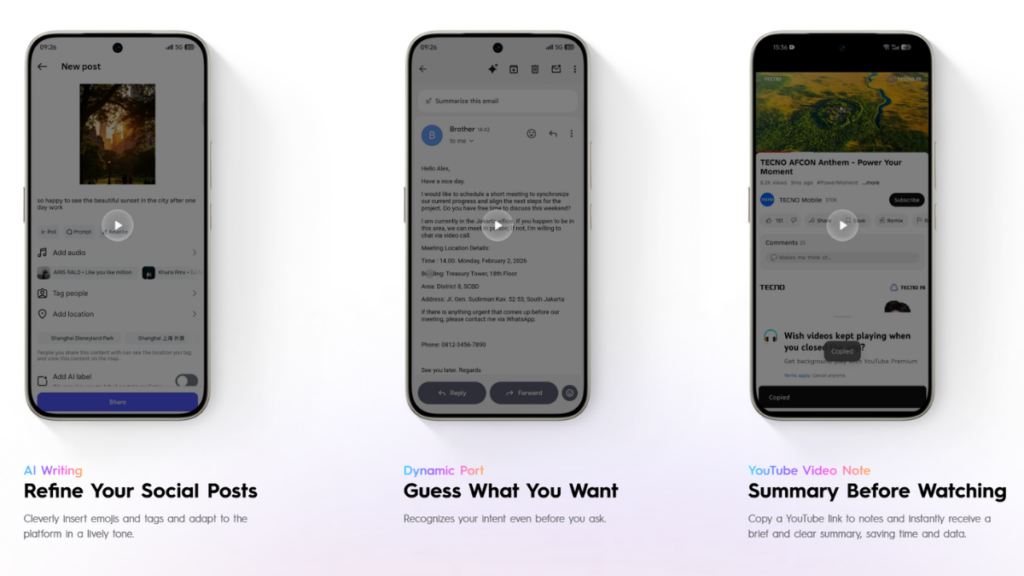 Tecno Android 16 (HiOS 16) - AI features
