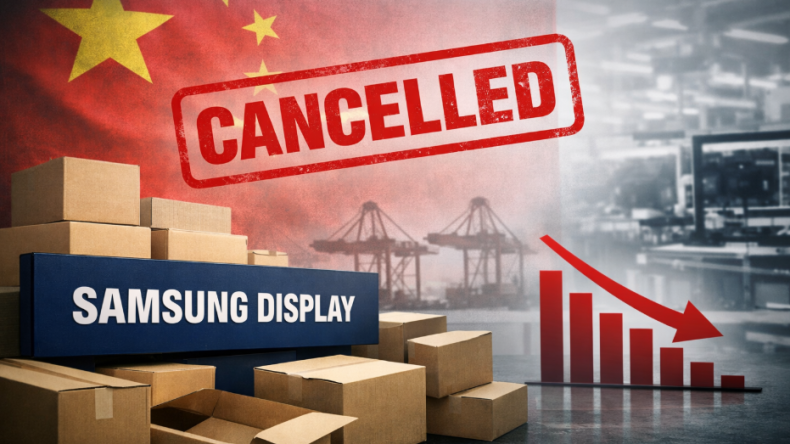 Кризис с дисплеями Samsung: Поставки в Китай внезапно прекратились в апреле