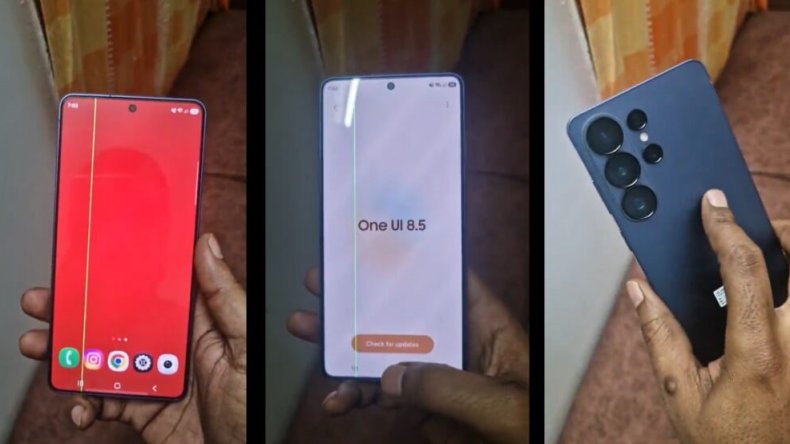 На Galaxy S26 Ultra появляется зеленая линия