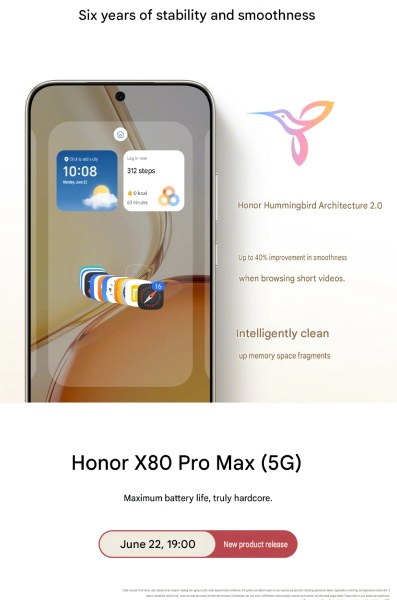Honor X80 Pro Max Hummingbird Architecture 2.0
