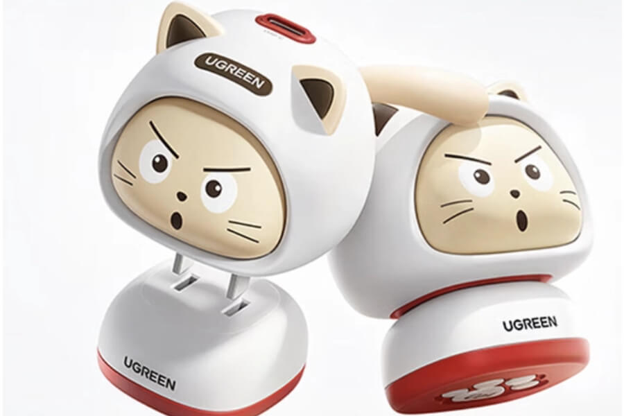 Ugreen cat-shaped 45W GaN charger design
