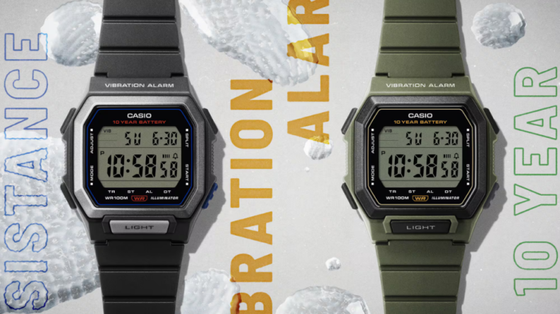 Casio выпустила в США три цифровые модели часов W738H с виброоповещением