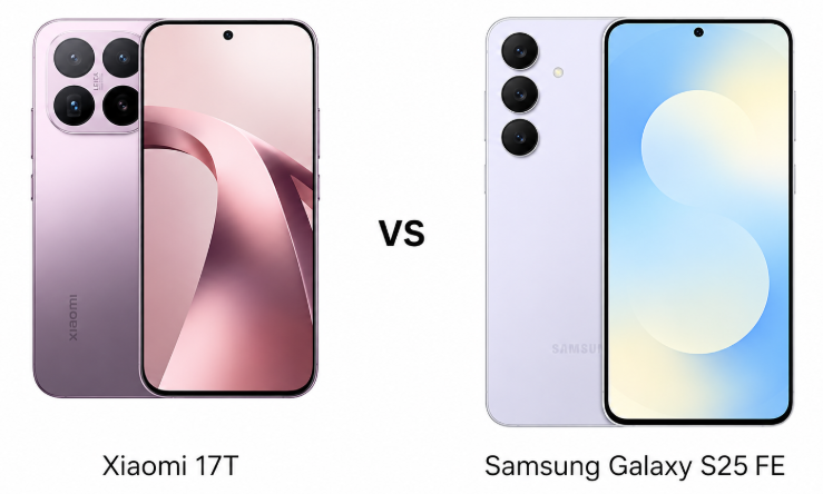 Xiaomi 17T vs Samsung Galaxy S25 FE: сравнение дисплея, камеры, батареи и производительности