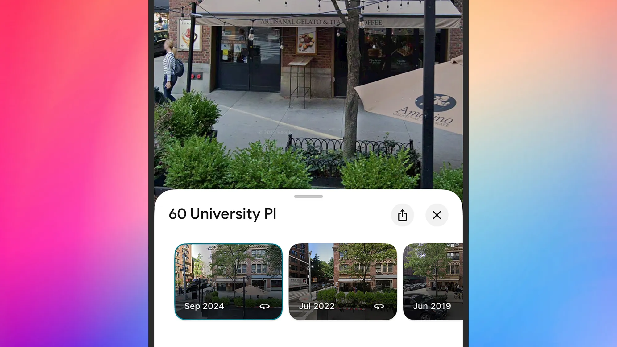 screenshot of 60 university place on google streetview