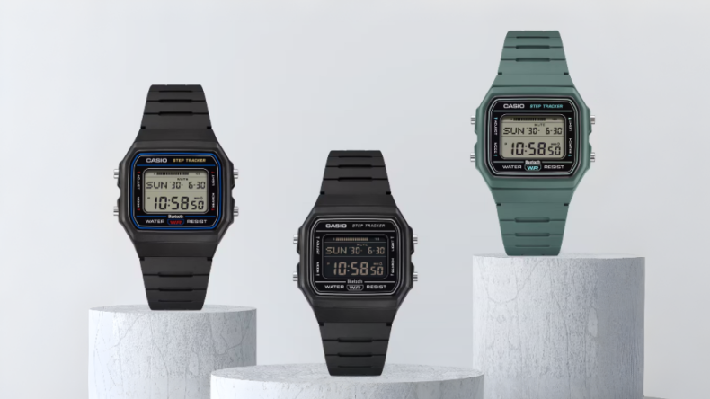 Casio представила три новых ретро-модели цифровых часов F-B100W с умными функциями