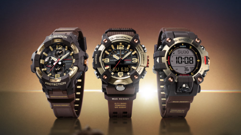 Casio представила три защищённых модели Master of G в дизайне Horizon Gold