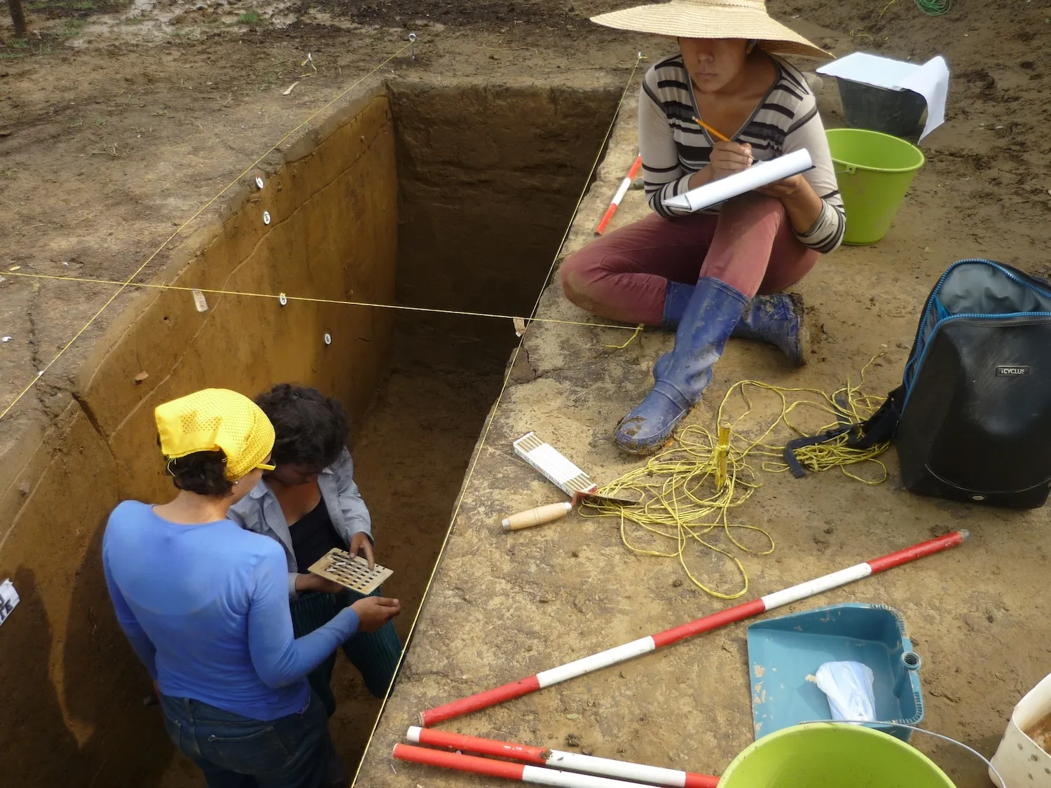 Archaeologists working at dig site in Colombia