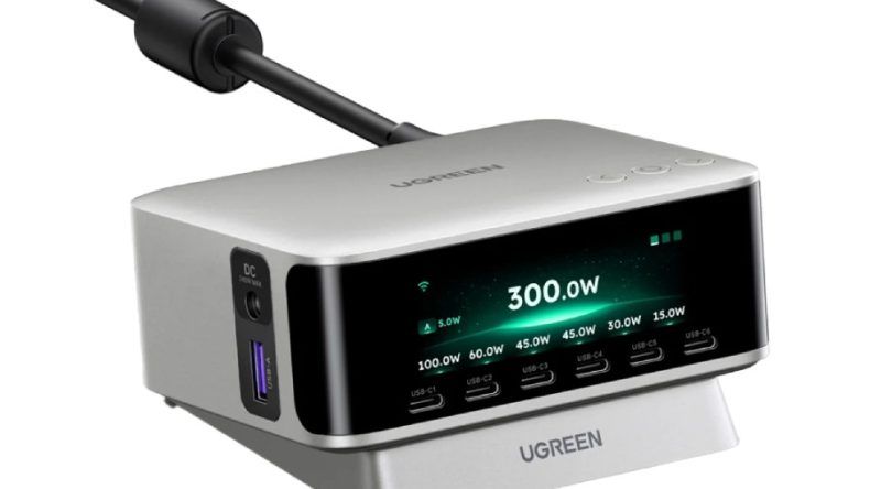 Ugreen представила 300-ваттное зарядное устройство с 8 портами