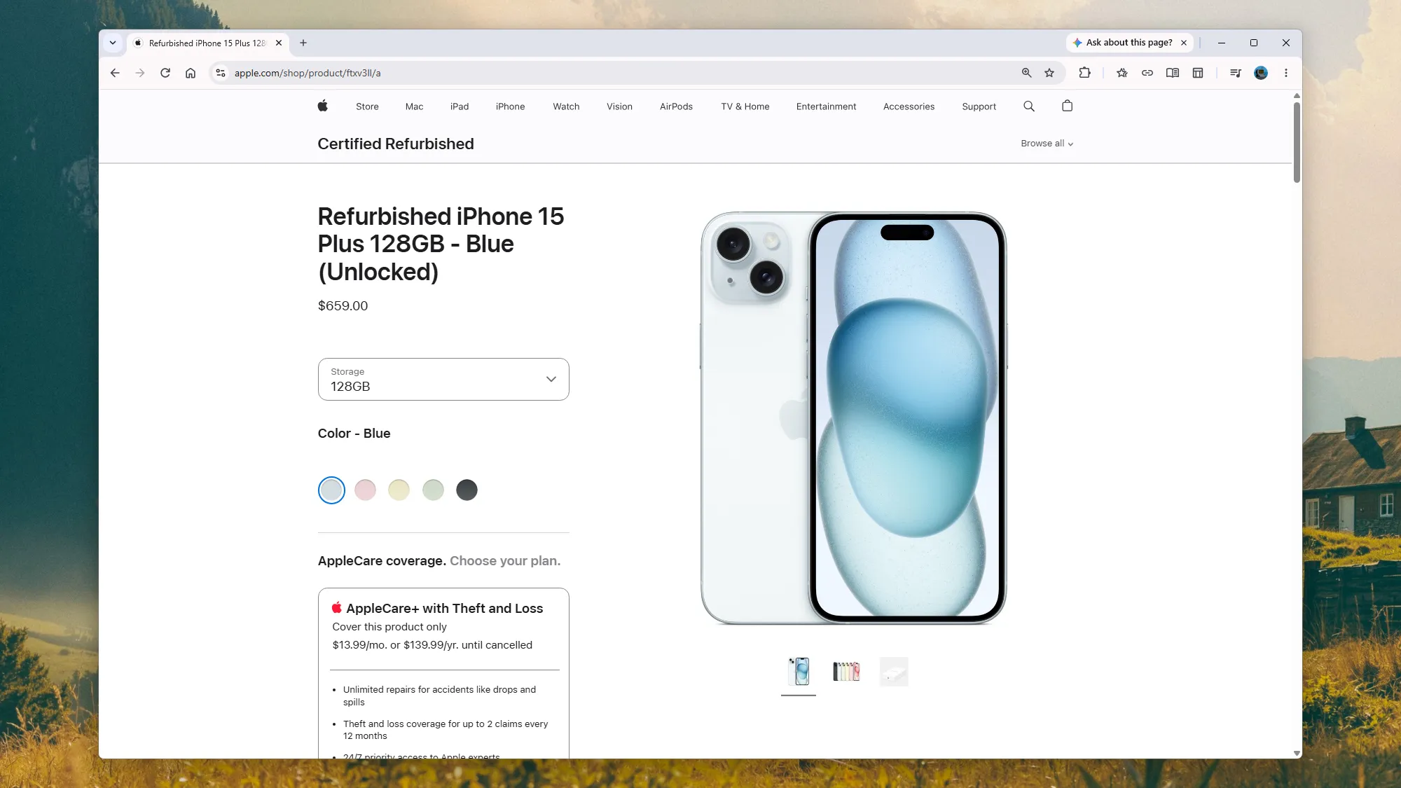 Восстановленный iPhone в продаже на сайте Apple
