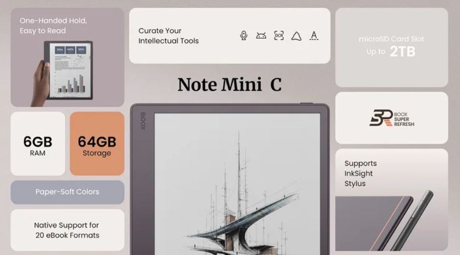 Boox Note Mini C features
