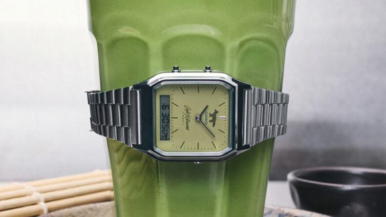 Casio представила лимитированные ретро-часы в матча-зелёном цвете