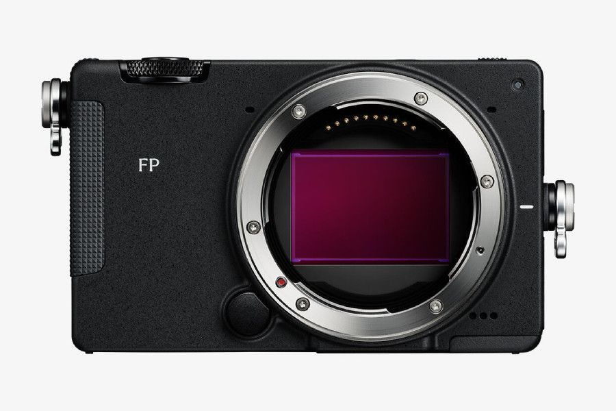 Front view of the compact Sigma FP2 camera body showing the lens mount.