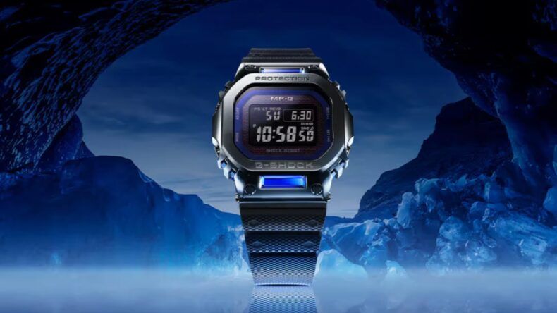 Casio выпустила квадратные G-Shock с лабораторными синими сапфирами